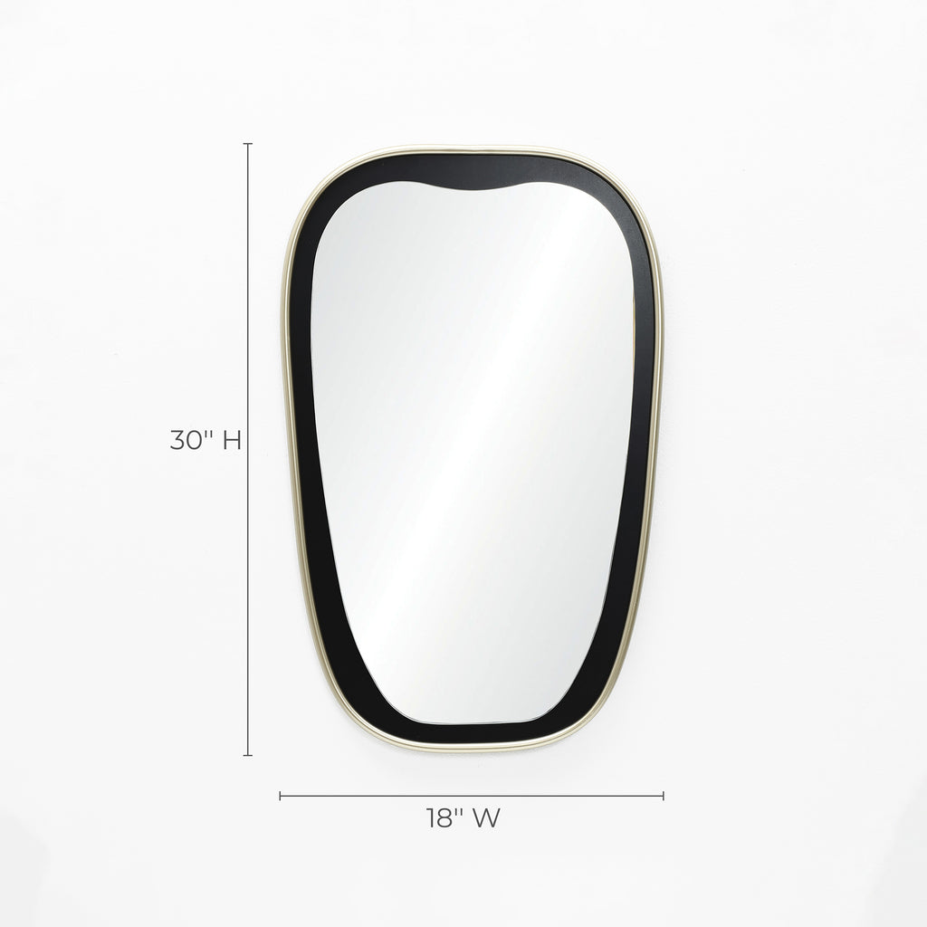 Organischer Wandspiegel mit Zweifarbigem Rand – Moderner Deko-Spiegel