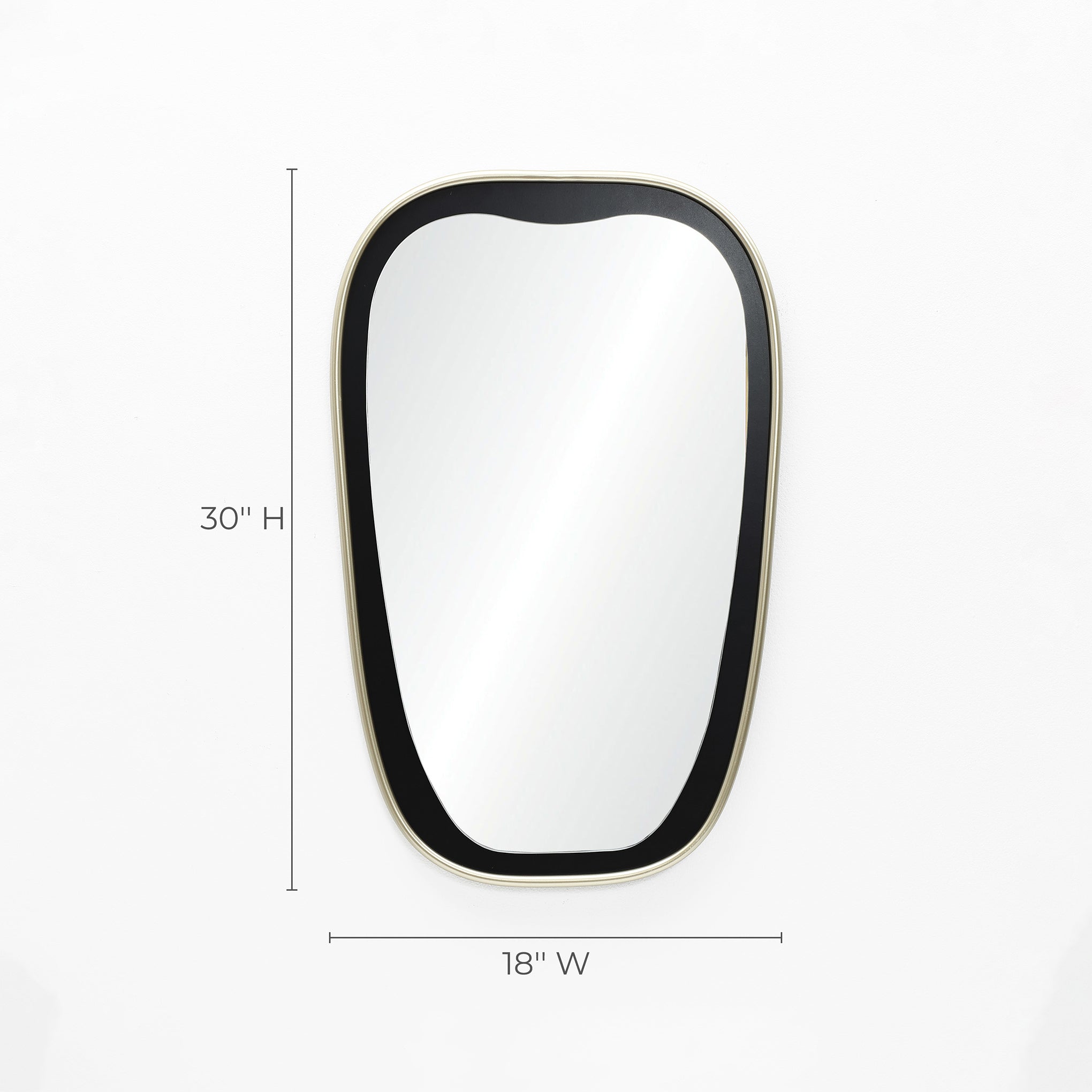 Organischer Wandspiegel mit Zweifarbigem Rand – Moderner Deko-Spiegel