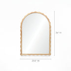 Wandspiegel mit Wellenrahmen aus Holz