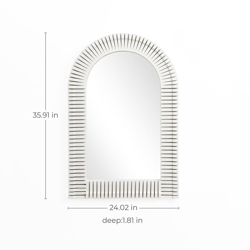 Arkaden-Form Harz-Wandspiegel mit 3D-Streifen – Moderner Deko-Spiegel für Wohnzimmer