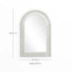 Arkaden-Form Harz-Wandspiegel mit 3D-Streifen – Moderner Deko-Spiegel für Wohnzimmer