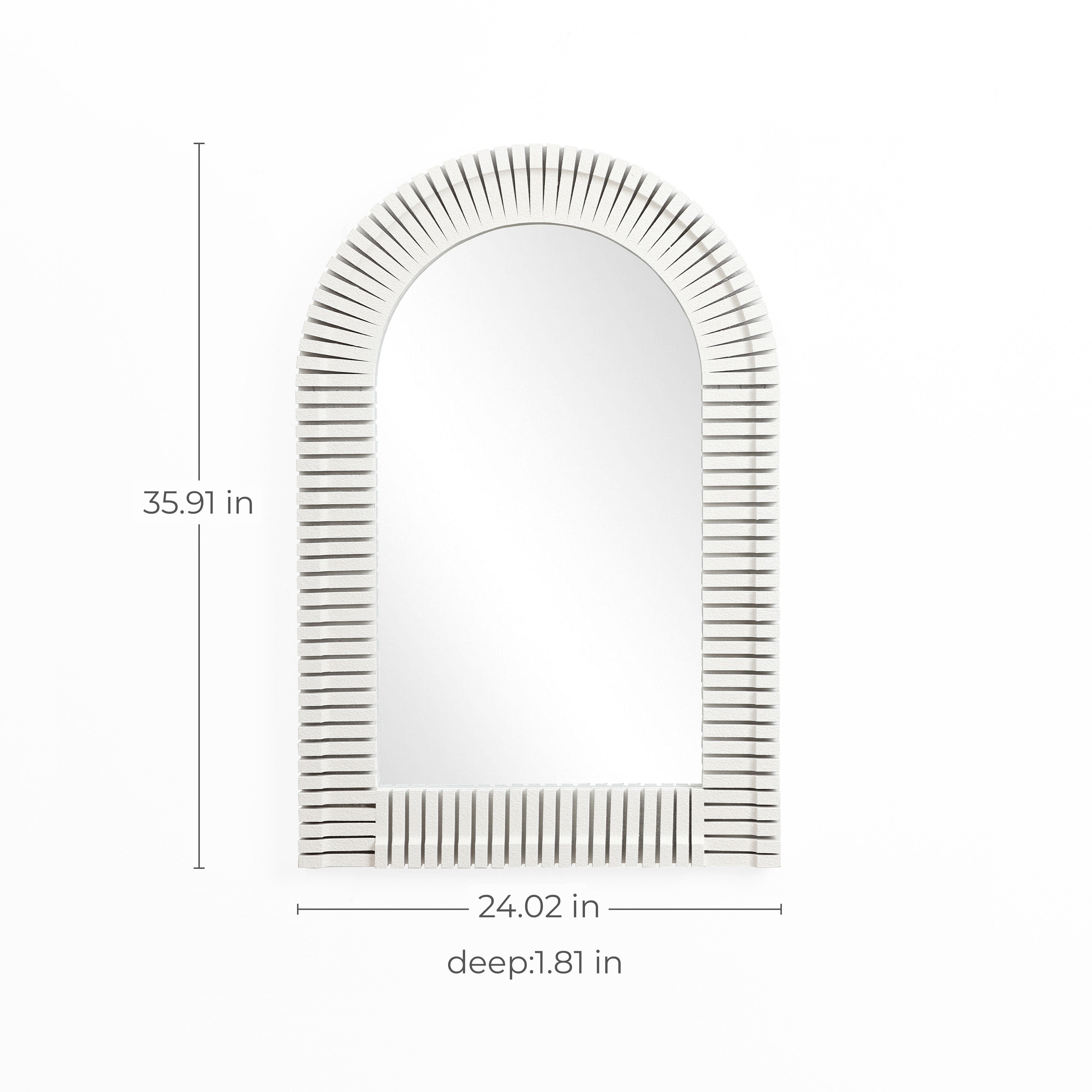 Arkaden-Form Harz-Wandspiegel mit 3D-Streifen – Moderner Deko-Spiegel für Wohnzimmer