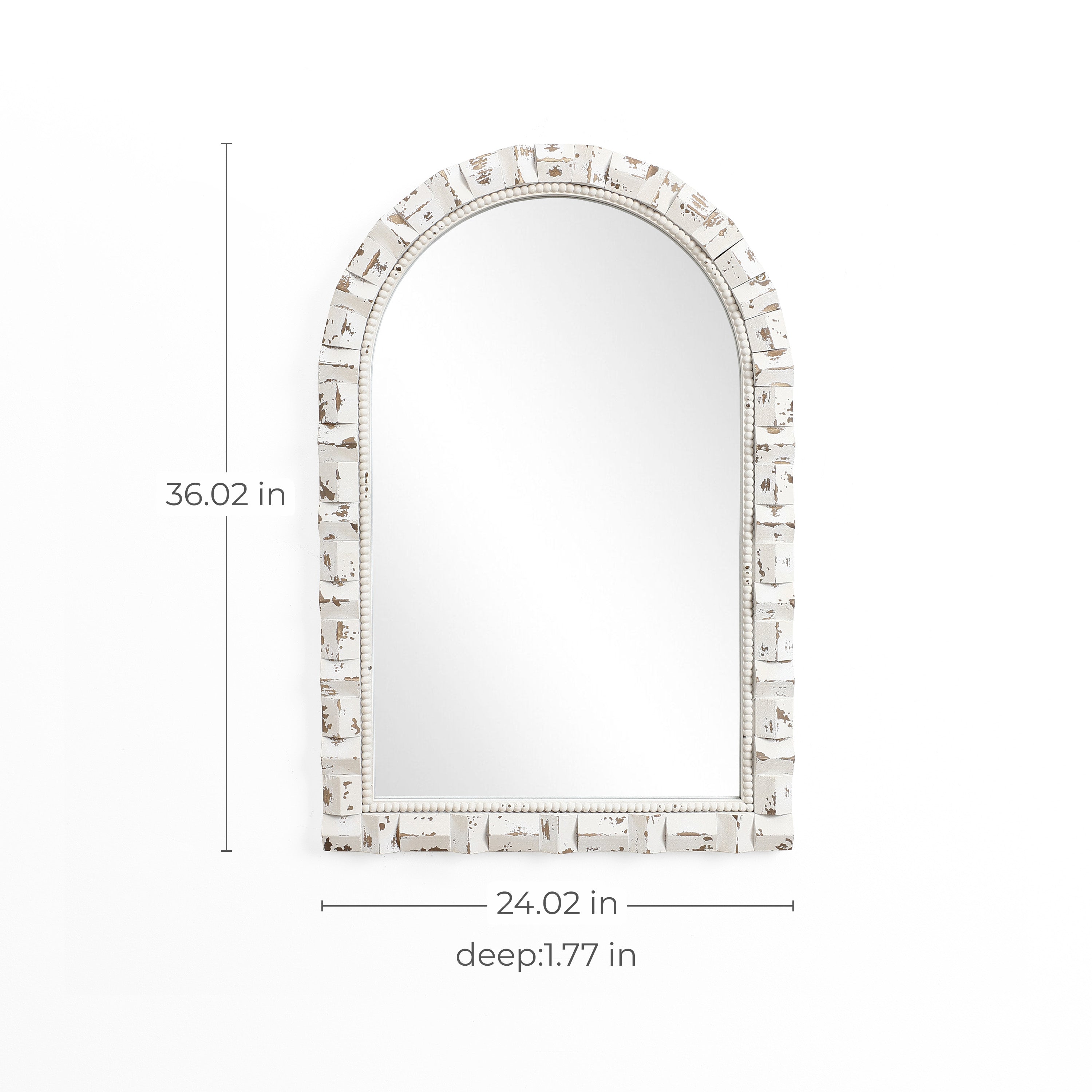 Deko-Spiegel mit Vintage-Holzrahmen – Rustikaler Wandspiegel für Wohnzimmer