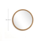 Bambus Wandspiegel rund 76 cm