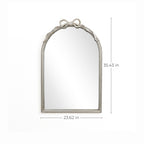 Wandspiegel mit Schleifen-Detail – Rechteckig, Silberoptik