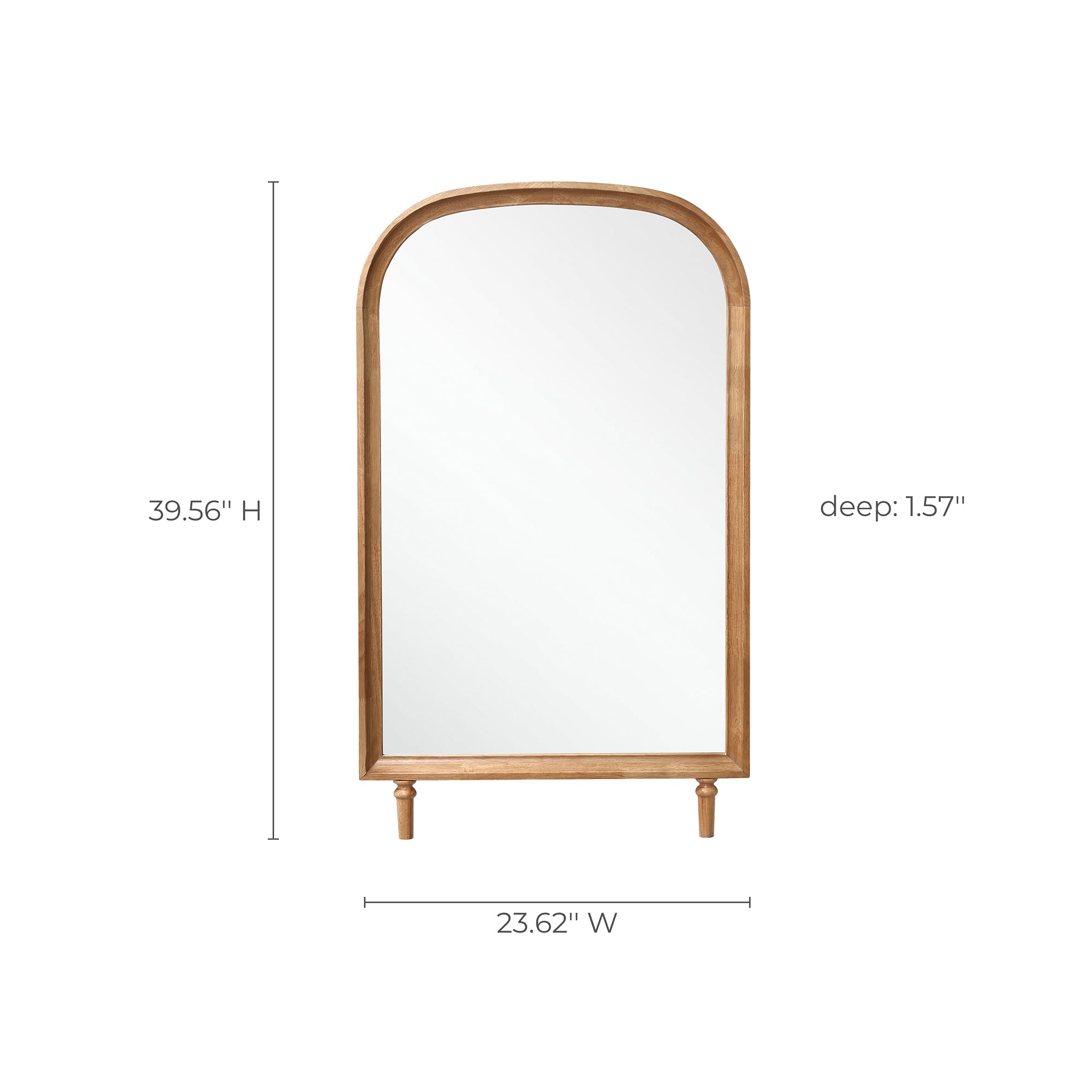 Horizon-Serie Bogen-Holzspiegel mit abnehmbaren Beinen