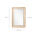 Rechteckiger Holz-Wandspiegel mit Doppelfassung – Moderner Deko-Spiegel