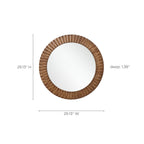 Runder Holz-Wandspiegel mit Strahlendesign – Rustikaler Deko-Spiegel