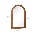 Arkaden-Form Holz-Wandspiegel mit Meander-Muster – Rustikal-Eleganter Ganzkörper-Spiegel