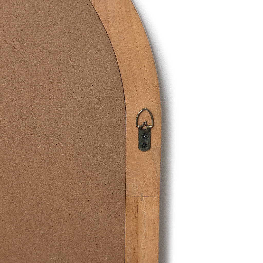 Arkaden-Form Holz-Wandspiegel mit Meander-Muster – Rustikal-Eleganter Ganzkörper-Spiegel