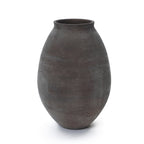 Vase Groß Braun – Rustikale Betonvase im Wabi-Sabi Stil, Bodenvase aus Zement