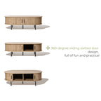 Ovaler Couchtisch mit Stauraum und Holzoptik