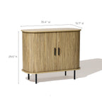 Zweittüriges Sideboard mit Lamellentüren