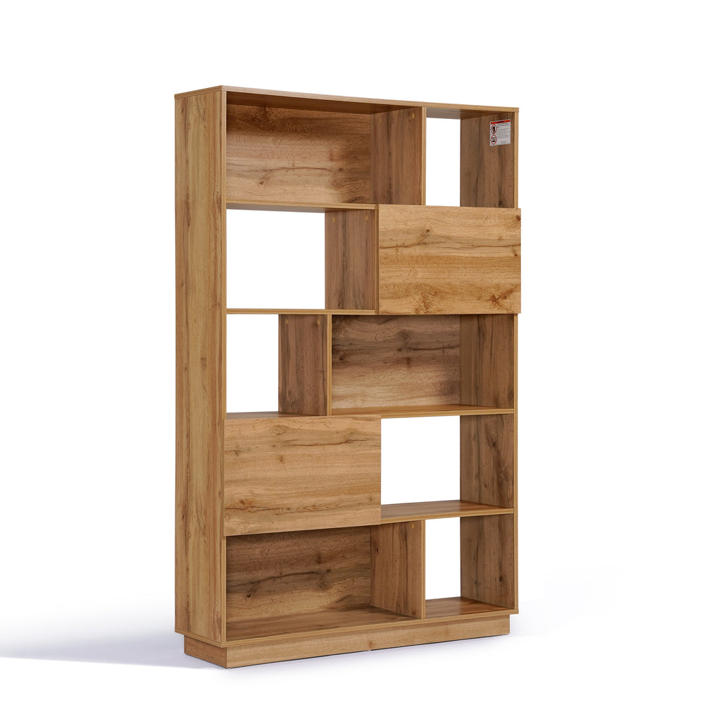 Bücherregal in Holzoptik mit Schrankfächern