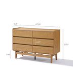 Kommode mit 6 Schubladen im Eichenoptik