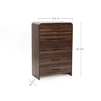 Kommode mit 5 Schubladen in Walnussoptik