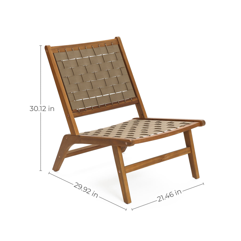 Gartenstuhl aus Akazienholz – ohne Armlehnen